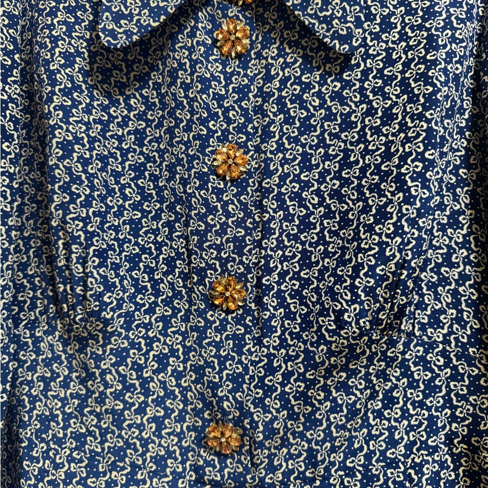 LK Bennett Mathilde Long Sleeve Silk Dress Size 14 - Picture 2 of 13
